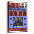 Vintage Bon Jovi Ripley Music Hall Poster - Retro Music Wall Art