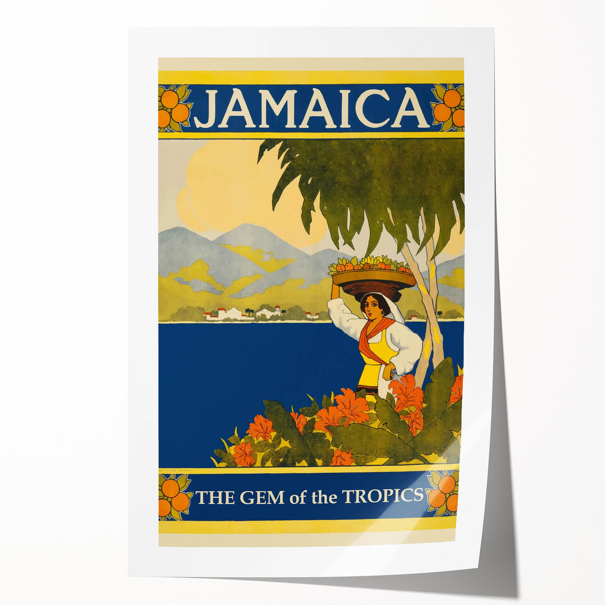 Vintage Jamaica Travel Poster | Retro Art Print of The Gem of the Tropics