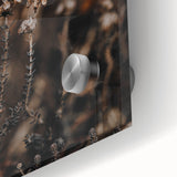 Large abstract wall art in autumnal shades on acrylic glass, ideal for dining room art.