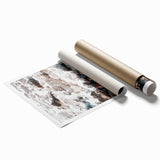 Extra large rolled canvas print featuring a vibrant floral design, ideal for classy bathroom or large living room decor.