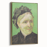 Gold-framed canvas featuring a vintage poster-style landscape painting in muted earth tones, ideal for bedroom wall art.