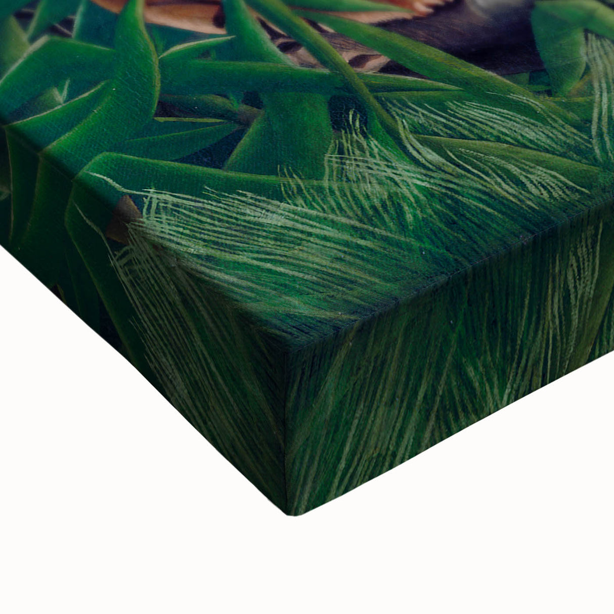 Modern Wall Art: Abstract Jungle Scene with Tiger and Buffalo Fight