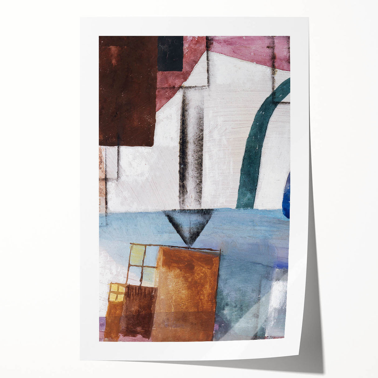 Modern Wall Art: Abstract Geometric Design in Earthy Tones