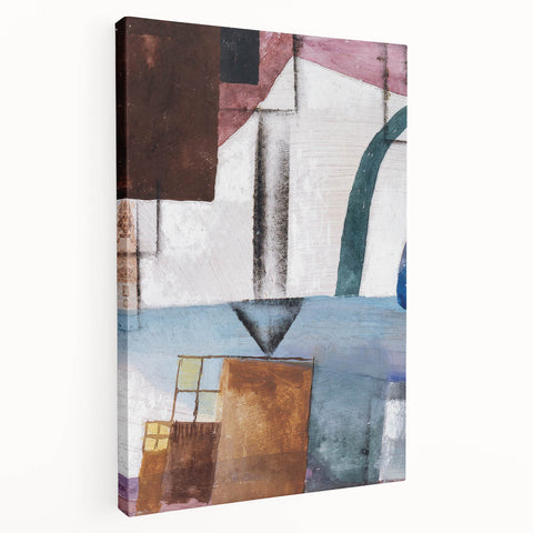 Modern Wall Art: Abstract Geometric Design in Earthy Tones