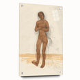 Modern Wall Art: Vintage Nude Illustration in Neutral Tones
