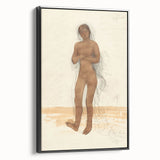 Modern Wall Art: Vintage Nude Illustration in Neutral Tones