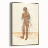 Modern Wall Art: Vintage Nude Illustration in Neutral Tones