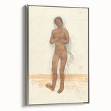 Modern Wall Art: Vintage Nude Illustration in Neutral Tones