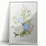 Romanticism Art: Floral Bouquet Illustration Canvas Print