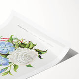 Romanticism Art: Floral Bouquet Illustration Canvas Print