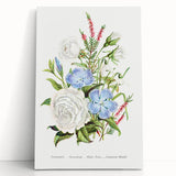 Romanticism Art: Floral Bouquet Illustration Canvas Print