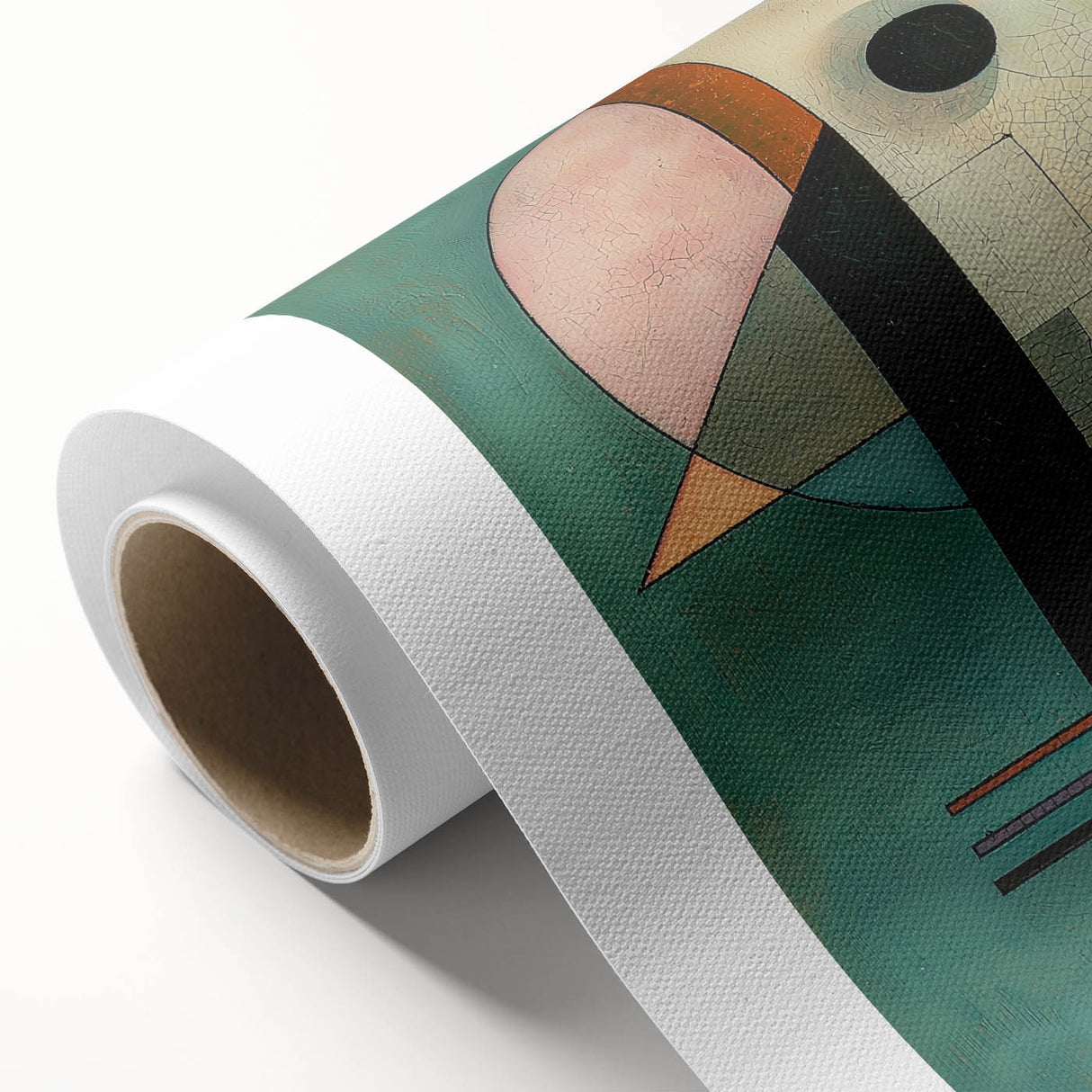 Geometric Abstract Bedroom Wall Art – Black and Green Canvas