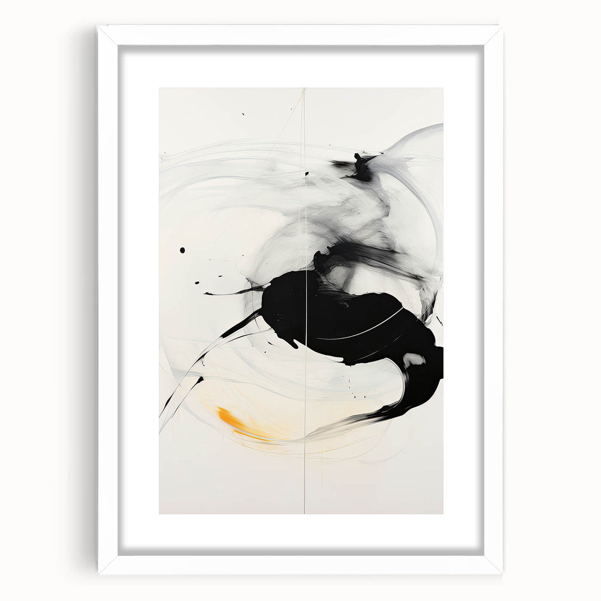 Contemporary Dining Art Pieces – Fluid Black & Gold Canvas