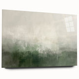 Abstract landscape wall art print displayed in a side view, showcasing vibrant colors and intricate details on acrylic glass, ideal for modern decor.
