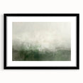 Abstract landscape wall art framed in black with a white mat, showcasing vivid colors and dynamic shapes, perfect for modern home decor.