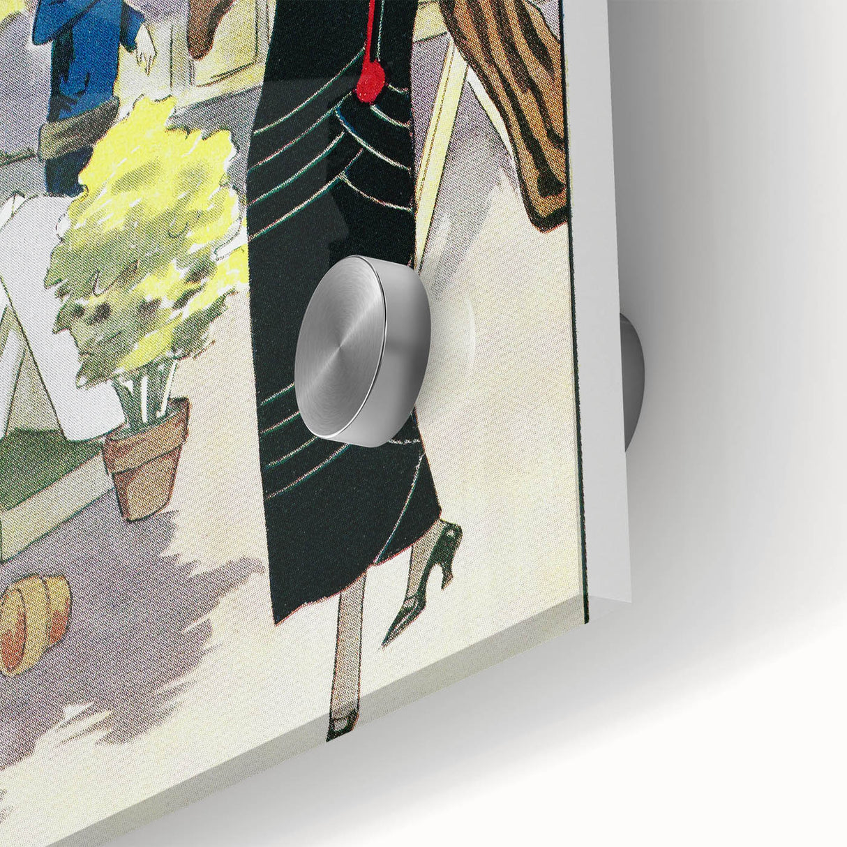 Chic Art Deco Street Scene Wall Art – Vintage 1920s Fashion Illustration