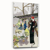 Chic Art Deco Street Scene Wall Art – Vintage 1920s Fashion Illustration