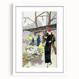 Chic Art Deco Street Scene Wall Art – Vintage 1920s Fashion Illustration