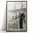 Chic Art Deco Street Scene Wall Art – Vintage 1920s Fashion Illustration