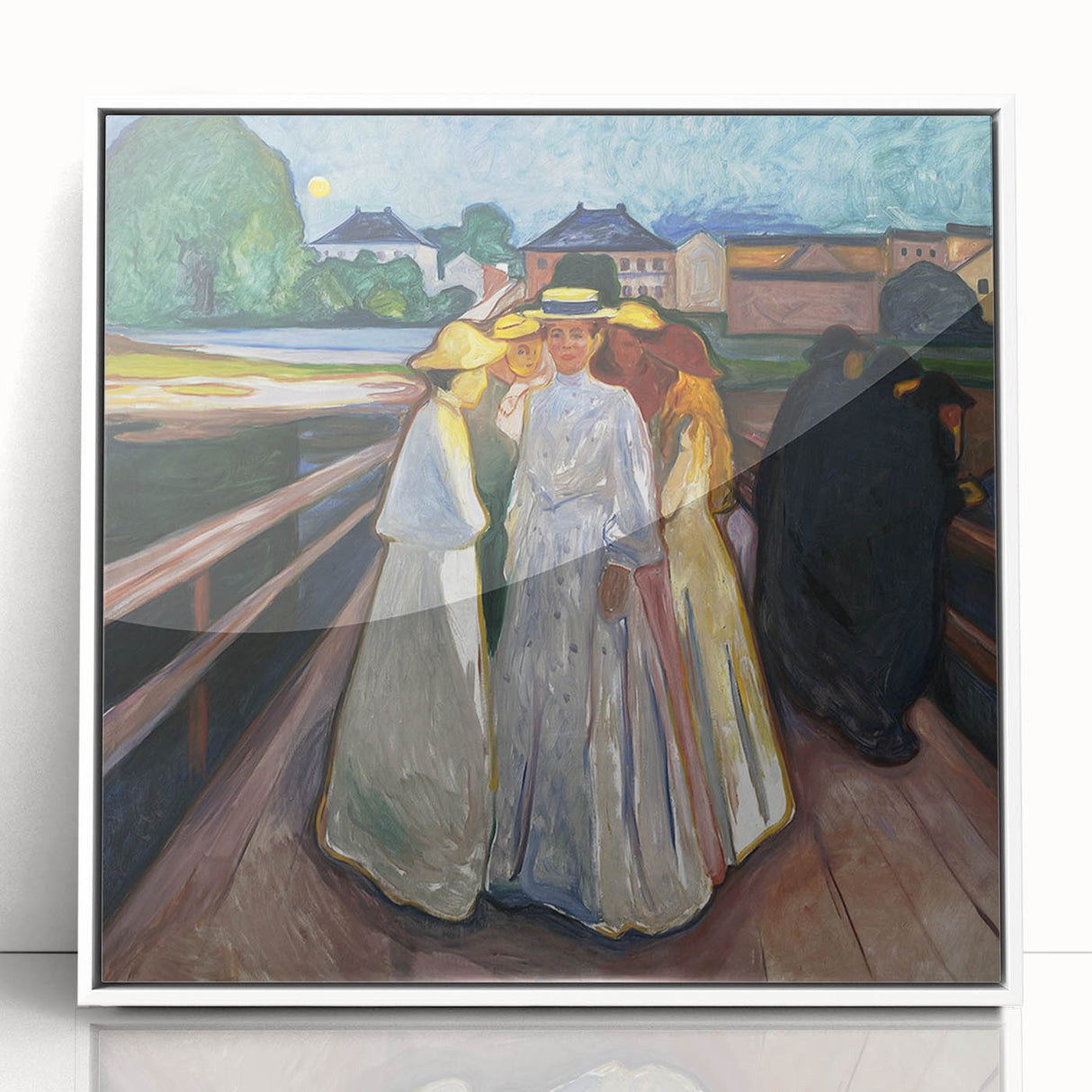 Expressionism Wall Art: On the Bridge Modern Expressionist Print