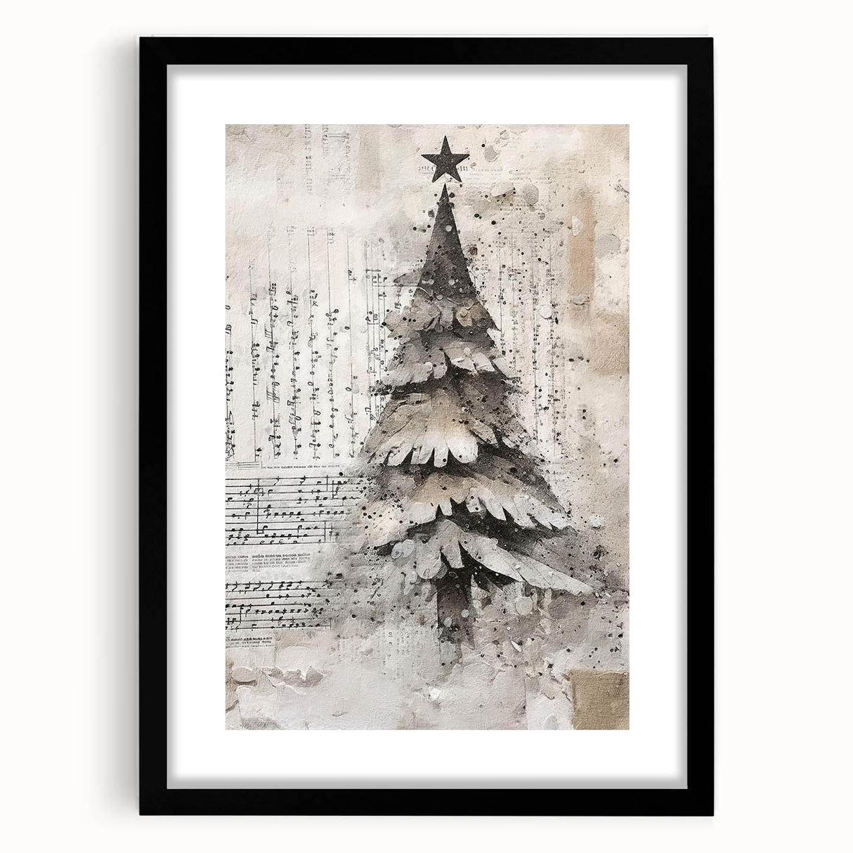 Elegant Christmas Tree Art Print - Holiday Decor for Festive Charm