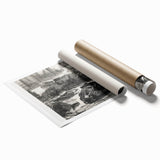 Historical Artwork - Manet's Civil War Scene, Dramatic Black & White Print