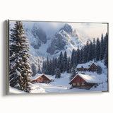 Framed landscape canvas art depicting a serene countryside scene, featuring vibrant greens and blues with a sleek silver frame, perfect for home decor enhancement.