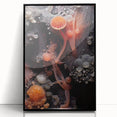 Large abstract wall art in black and white, framed in acrylic, featuring organic forms, ideal for modern living room decor.