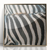 Large acrylic print of a mid-century modernist animal design in gold tones, ideal for nursery wall decor.