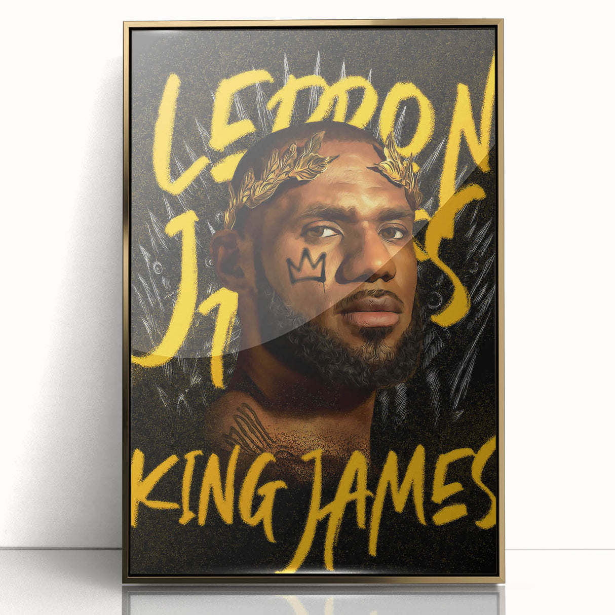 LeBron James Pop Art Wall Art - Bold King James Canvas Print