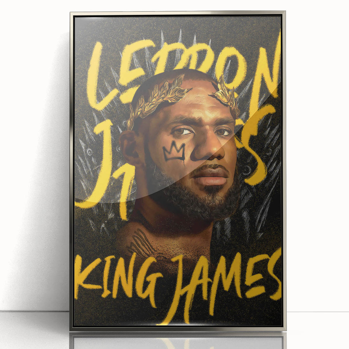 LeBron James Pop Art Wall Art - Bold King James Canvas Print
