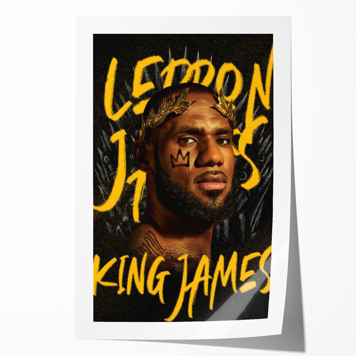 LeBron James Pop Art Wall Art - Bold King James Canvas Print