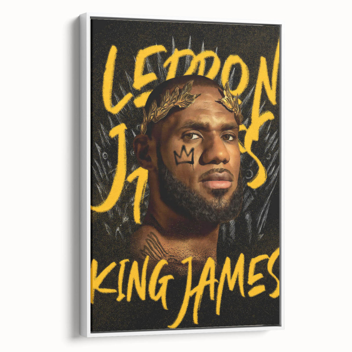 LeBron James Pop Art Wall Art - Bold King James Canvas Print
