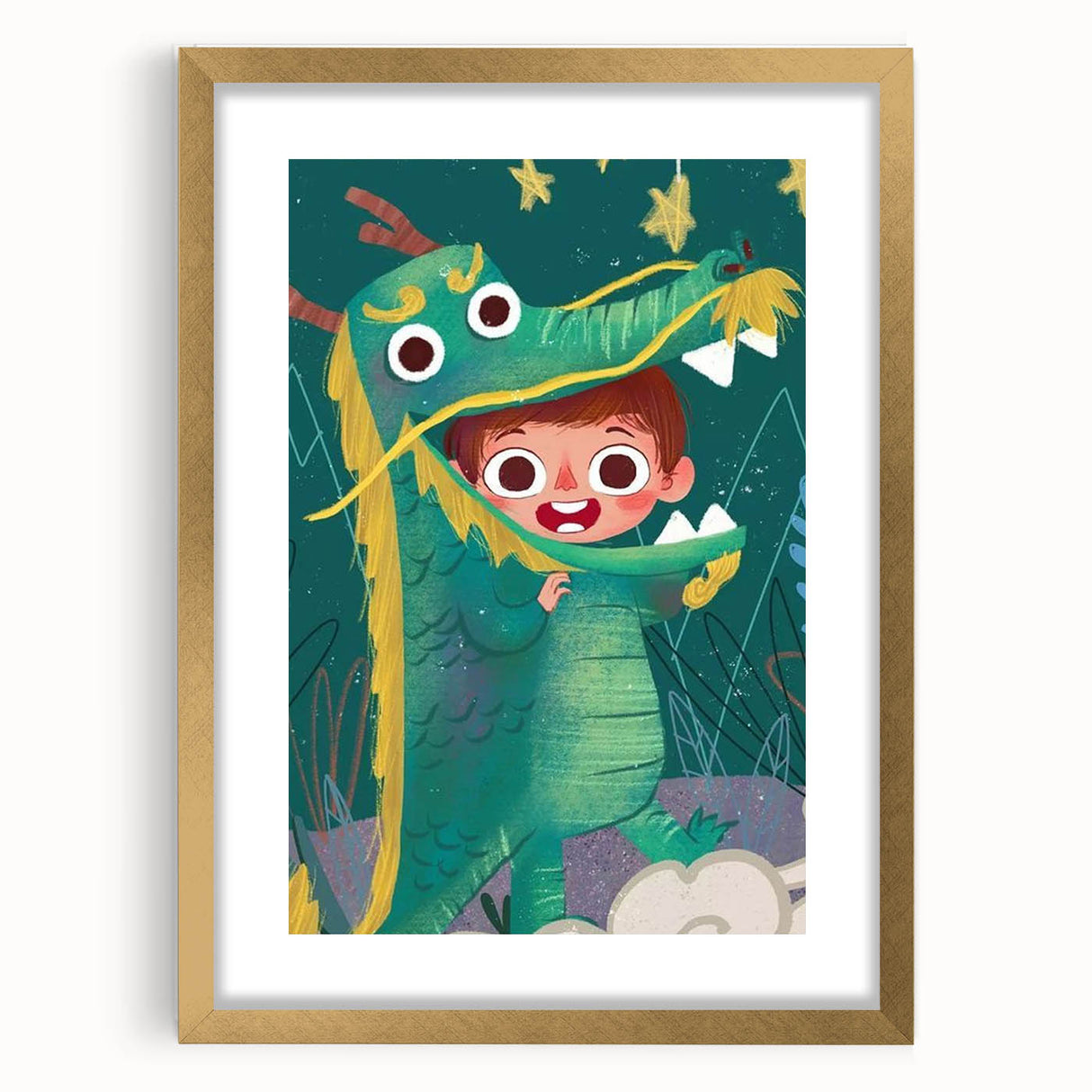 Dragon Costume Adventure - Boys Room Wall Art Kids Wall Art Prints