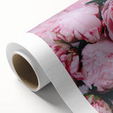 Art Deco poster featuring a stylized spring landscape on rolled canvas, with soft green and pink tones.