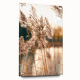 Large abstract wall art on acrylic glass depicting vibrant summer hues, ideal for bedroom or dining room decor.