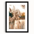Extra large abstract art print featuring vibrant summer hues on textured canvas, framed in black.