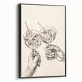 Framed canvas depicting a black and white winter landscape, ideal for bedroom wall art.