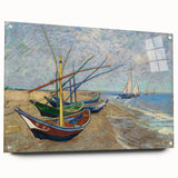 Impressionism Wall Art - Fishing Boats on the Beach by Van Gogh