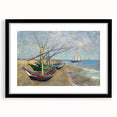 Impressionism Wall Art - Fishing Boats on the Beach by Van Gogh