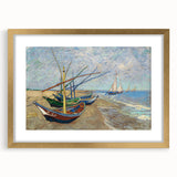 Impressionism Wall Art - Fishing Boats on the Beach by Van Gogh