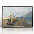 Impressionism Wall Art - Fishing Boats on the Beach by Van Gogh