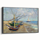 Impressionism Wall Art - Fishing Boats on the Beach by Van Gogh
