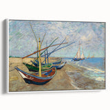 Impressionism Wall Art - Fishing Boats on the Beach by Van Gogh