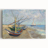 Impressionism Wall Art - Fishing Boats on the Beach by Van Gogh