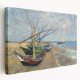 Impressionism Wall Art - Fishing Boats on the Beach by Van Gogh