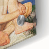 Modern Wall Art: Serene Nude Portrait by the Sea in Soft Tones