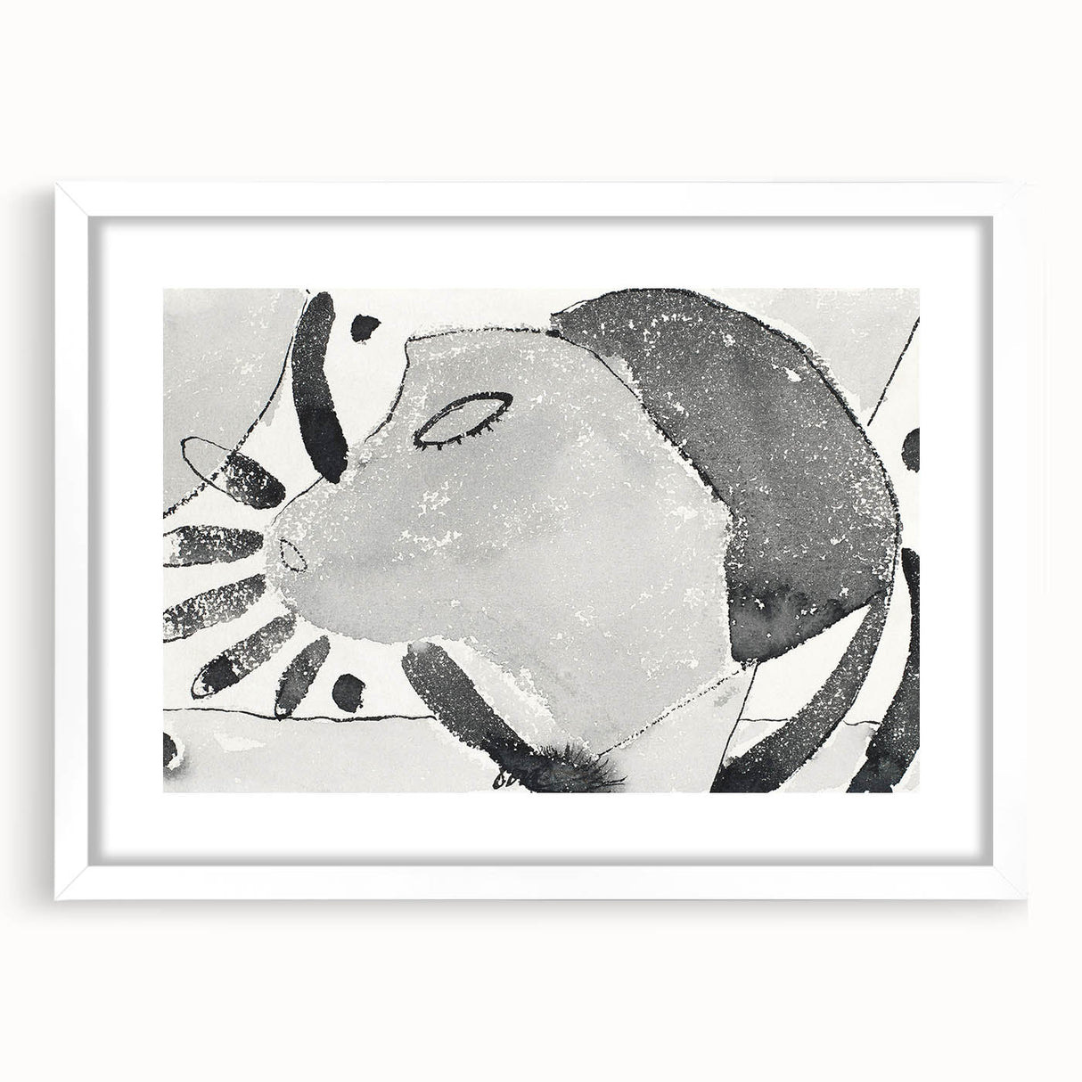 Modern Wall Art - Minimalist Cat Abstraction - Contemporary Decor