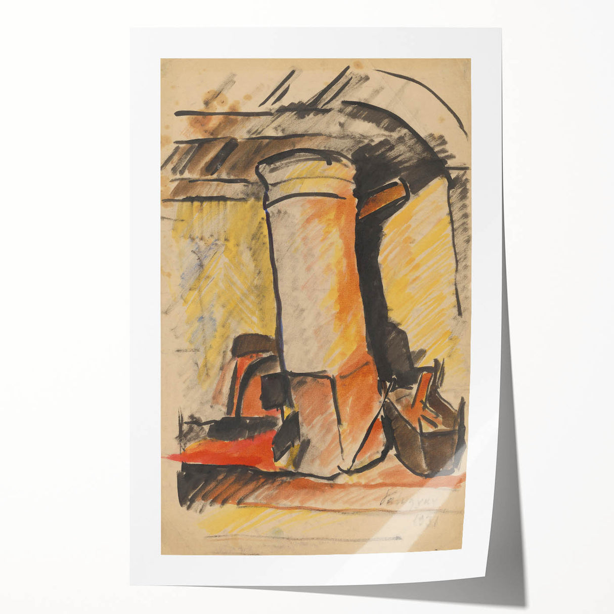 Abstract Modern Still Life - Contemporary Art with Warm Tones - Modern Wall Art