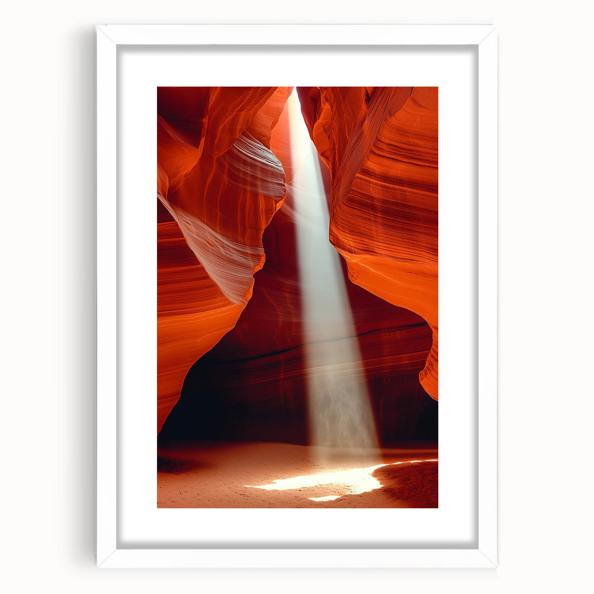 Sunbeam Through Canyon – Dynamic Abstract Art in Motion